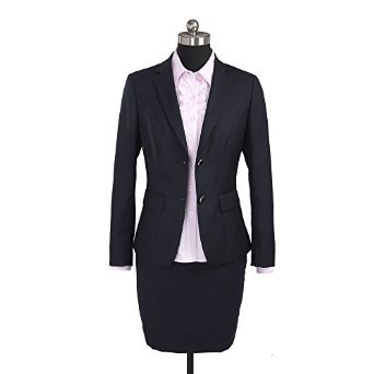 ZOBRA HY7001-2時尚職業(yè)套裙 經(jīng)典黑色西服套裝，打造優(yōu)雅職場風范